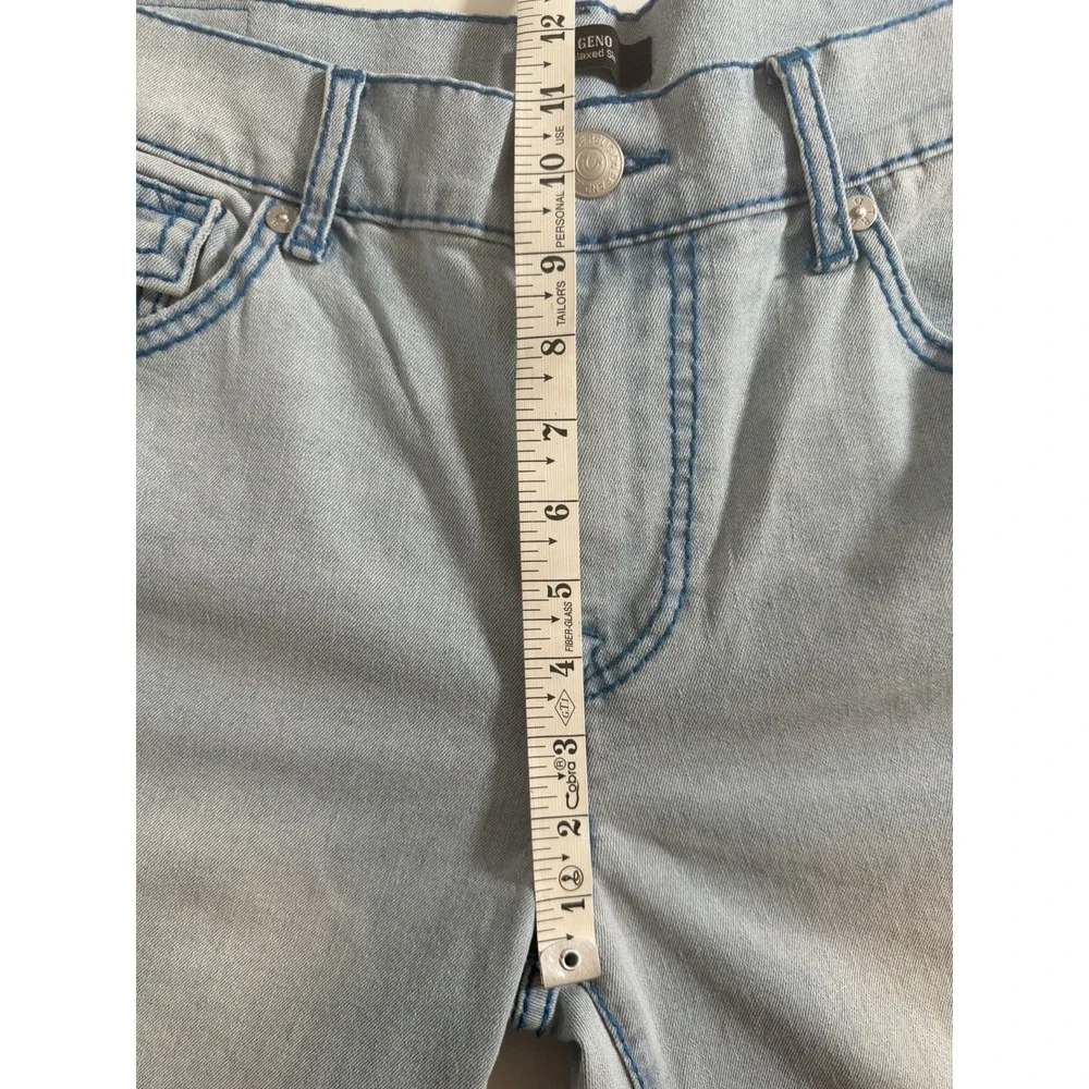 True Religion Geno Big T Flap Jeans 34x32 Light Wash Blue Tonal Stitch New